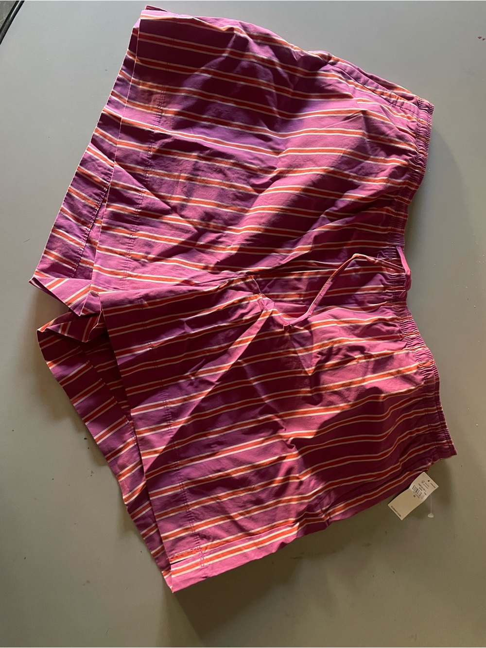 Old Navy Pink and Orange Striped Sleep Shorts